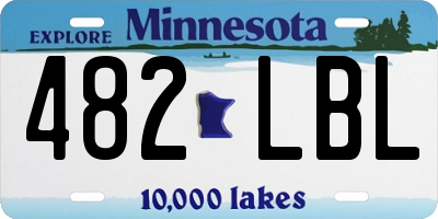 MN license plate 482LBL