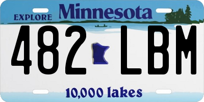 MN license plate 482LBM