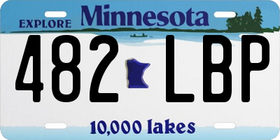 MN license plate 482LBP
