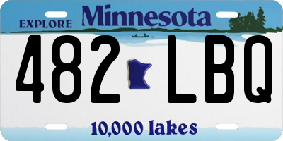 MN license plate 482LBQ