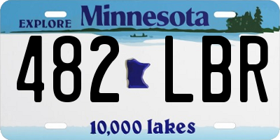 MN license plate 482LBR