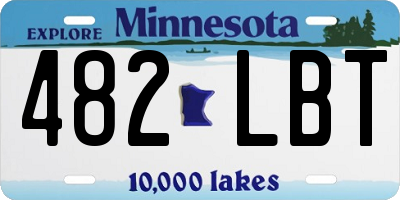 MN license plate 482LBT