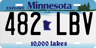 MN license plate 482LBV