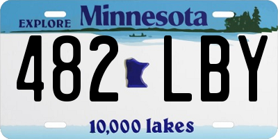 MN license plate 482LBY