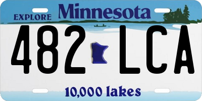 MN license plate 482LCA