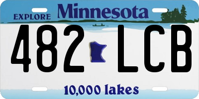 MN license plate 482LCB