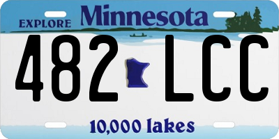 MN license plate 482LCC