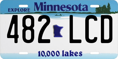 MN license plate 482LCD