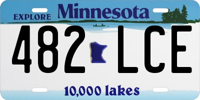 MN license plate 482LCE