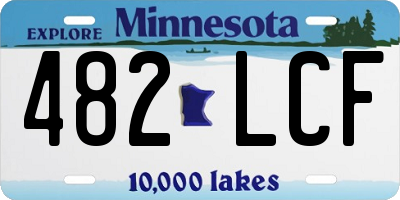 MN license plate 482LCF
