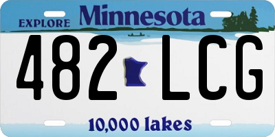 MN license plate 482LCG