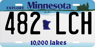 MN license plate 482LCH