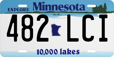MN license plate 482LCI