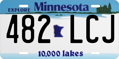 MN license plate 482LCJ