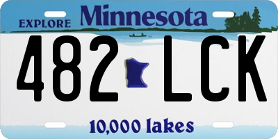 MN license plate 482LCK