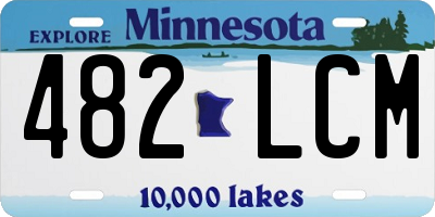 MN license plate 482LCM