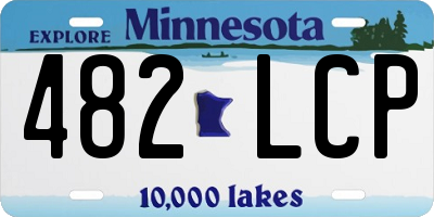 MN license plate 482LCP
