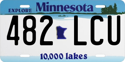 MN license plate 482LCU