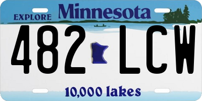 MN license plate 482LCW