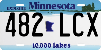 MN license plate 482LCX