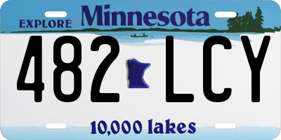 MN license plate 482LCY