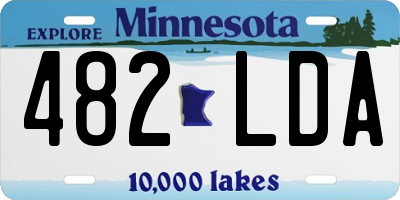 MN license plate 482LDA