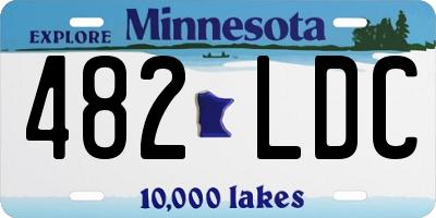 MN license plate 482LDC