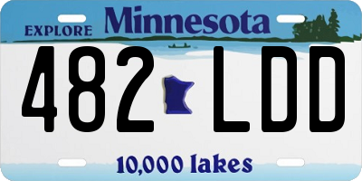 MN license plate 482LDD