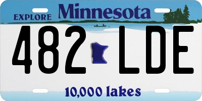 MN license plate 482LDE