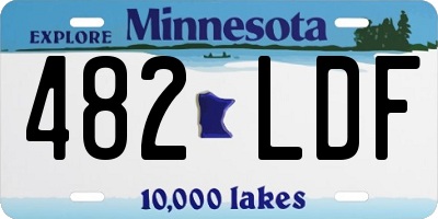 MN license plate 482LDF