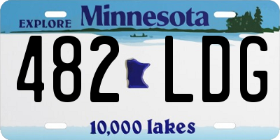MN license plate 482LDG