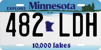 MN license plate 482LDH
