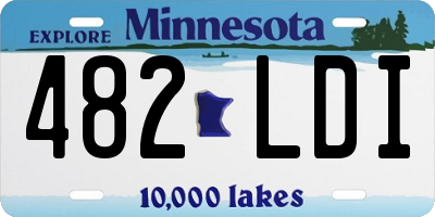 MN license plate 482LDI
