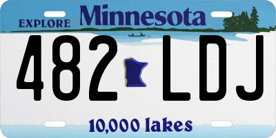 MN license plate 482LDJ