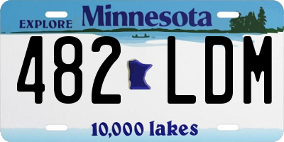 MN license plate 482LDM