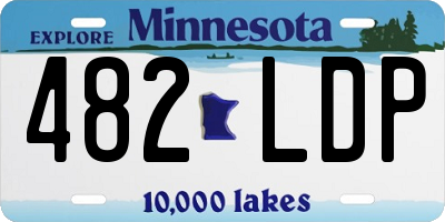 MN license plate 482LDP