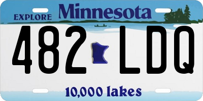 MN license plate 482LDQ