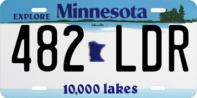 MN license plate 482LDR