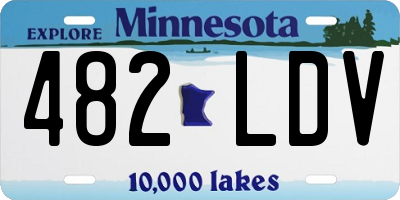 MN license plate 482LDV