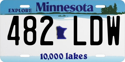 MN license plate 482LDW
