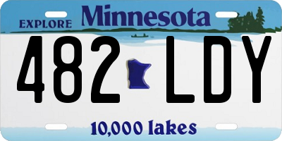 MN license plate 482LDY