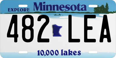 MN license plate 482LEA