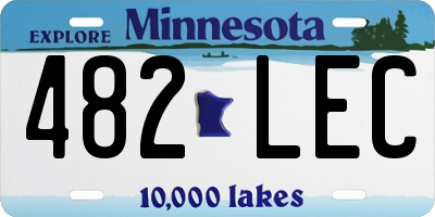 MN license plate 482LEC