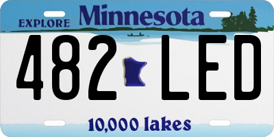 MN license plate 482LED