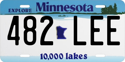 MN license plate 482LEE
