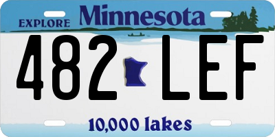 MN license plate 482LEF