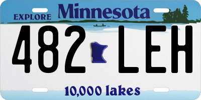 MN license plate 482LEH