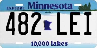 MN license plate 482LEI