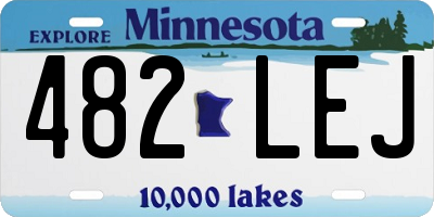 MN license plate 482LEJ