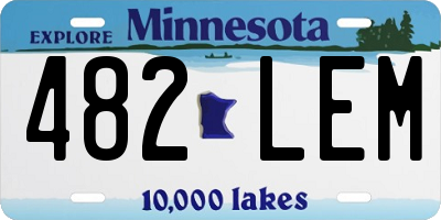 MN license plate 482LEM